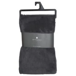 Fleecedecke In Anthrazitfarben -Heimtextilien Verkauf atmosphera createur dinterieur fleecedecke in anthrazitfarben 2