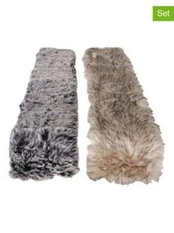 2er-Set: Tischläufer "Furoso" In Schwarz/ Beige