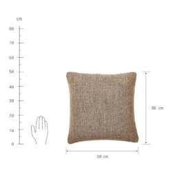 Kissen L 50 X B 50cm FENJA In Braun -Heimtextilien Verkauf butlers kissen l 50 x b 50cm fenja in braun 2