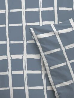 Bettwäsche-Set "Crossing Blocks" In Blau/ Weiß -Heimtextilien Verkauf byrklund bettwasche set crossing blocks in blau weiss 2