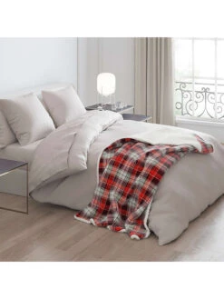 Cacharel Plaid "Sherpa" In Rot/ Bunt