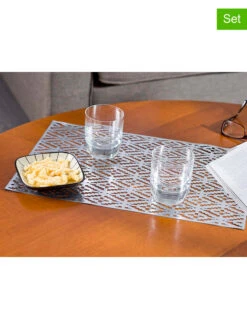 4er-Set: Tischsets "Fleville" In Silber