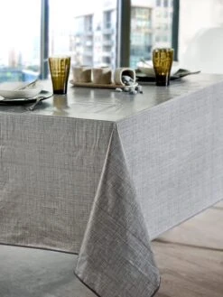 Beschichtete Tischdecke "Effet" In Grau