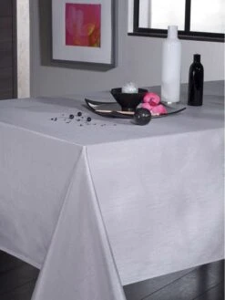 Tischdecke "Effet Soie" In Grau