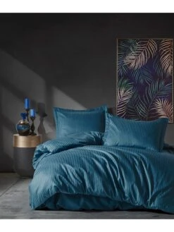 Satin-Bettwäsche-Set In Petrol