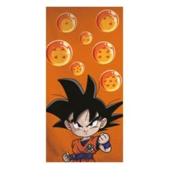 Bade-/Strandtuch Dragon Ball Young Goku - (L) 140 Cm X (B) 70 Cm In Orange