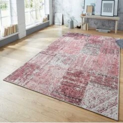 Flachgewebe Teppich Denain Pink -Heimtextilien Verkauf elle decoration flachgewebe teppich denain pink 4