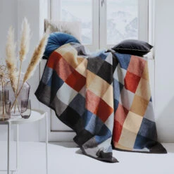 Wohndecke In Marine -Heimtextilien Verkauf erwin muller wohndecke in marine 3