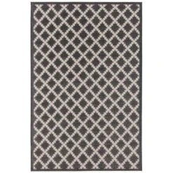 Flachgewebe Teppich Dawn Schwarz