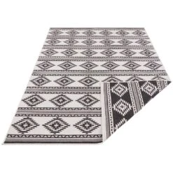 In- & Outdoor Wendeteppich Maple Schwarz Creme -Heimtextilien Verkauf freundin home collection in and outdoor wendeteppich maple schwarz creme 2