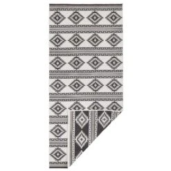 In- & Outdoor Wendeteppich Maple Schwarz Creme -Heimtextilien Verkauf freundin home collection in and outdoor wendeteppich maple schwarz creme 5