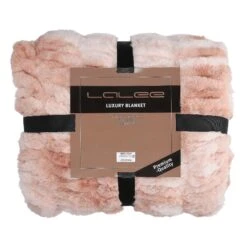 Edle Wohndecke LUXURY In Farbe Pink (rosa) -Heimtextilien Verkauf gmd living edle wohndecke luxury in farbe pink rosa 3