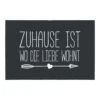 Fußmatte KÖLN "Zuhause Ist Wo Die Liebe Wohnt" In Farbe Dunkelgrau -Heimtextilien Verkauf gmd living fussmatte koln zuhause ist wo die liebe wohnt in farbe dunkelgrau