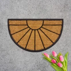 Halbrunde Kokosmatte VENTOSA Sonnendesign In Farbe Braun 7 Halbrunde Kokosmatte VENTOSA Sonnendesign In Farbe Braun -Heimtextilien Verkauf gmd living halbrunde kokosmatte ventosa sonnendesign in farbe braun 2