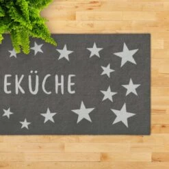 Küchenläufer St. Peter-Ording "Sterneküche" In Farbe Grau -Heimtextilien Verkauf gmd living kuchenlaufer st peter ording sternekuche in farbe grau 2