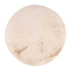 Runder Hochflor-Teppich HEAVEN In Beige