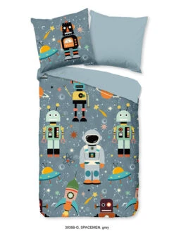 Heimtextilien Verkauf -Heimtextilien Verkauf good morning bettwasche set spaceman in grau 1