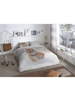 Heimtextilien Verkauf -Heimtextilien Verkauf good morning flanell bettwasche set snow tiger in grau 1