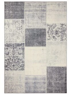 Kurzflor-Teppich In Grau