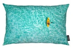 Kissen "Paddle By @moofushi" In Blau & Türkis