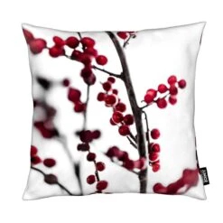 Kissen "Red Berries 1" In Rot & Weiß