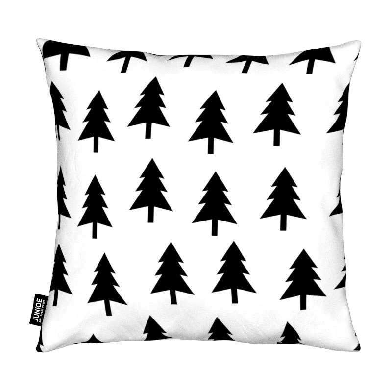 Kissen "Tree Pattern" In Schwarz & Weiß 4 Kissen "Tree Pattern" In Schwarz & Weiß – Bild 2