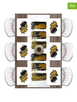 7tlg. Set: Tischläufer Und Tischsets In Bunt