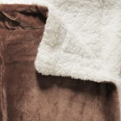 Kunstfell Wohndecke In Nerzbraun - (L)170 X (B)130 Cm -Heimtextilien Verkauf le comptoir de la plage kunstfell wohndecke in nerzbraun l 170 x b 130 cm 3