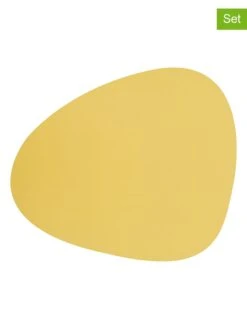 LIND DNA 4er-Set: Tischsets In Gelb - (L)44 X (B)37 Cm