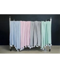 Lorena Canals Kuscheldecke "Bubbly" In Hellminze/Weiß - 100x120 Cm -Heimtextilien Verkauf lorena canals kuscheldecke bubbly in hellminze weiss 100x120 cm 5