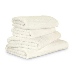 Handtuchset Croco 4-TLG In Ivory