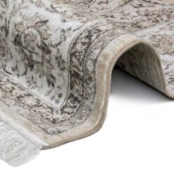 Orientalischer Samt-Teppich Fransen Tabriz Casim Beige Creme -Heimtextilien Verkauf nouristan orientalischer samt teppich fransen tabriz casim beige creme 2