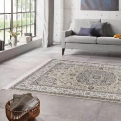 Orientalischer Samt-Teppich Fransen Tabriz Casim Beige Creme -Heimtextilien Verkauf nouristan orientalischer samt teppich fransen tabriz casim beige creme 3