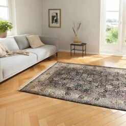 Orientalischer Viskose Teppich Fransen Nain Karun Schwarz -Heimtextilien Verkauf nouristan orientalischer viskose teppich fransen nain karun schwarz 3