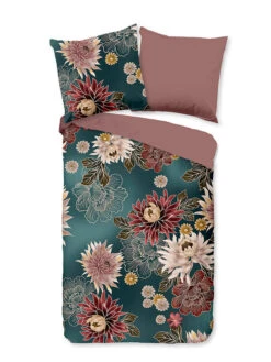 Pure Mikrofaser-Bettwäsche-Set "May" In Petrol