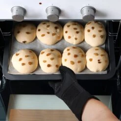 10 Paar Ofenhandschuhe In Rot -Heimtextilien Verkauf relaxdays 10 paar ofenhandschuhe in rot 2