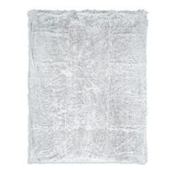 Felldecke In Weiß/ Grau - 150x200 Cm