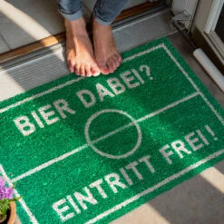 Fußmatte Bier In Grün - (B)60 X (T)40 Cm -Heimtextilien Verkauf relaxdays fussmatte bier in grun b 60 x t 40 cm 2