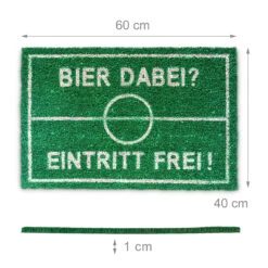 Fußmatte Bier In Grün - (B)60 X (T)40 Cm -Heimtextilien Verkauf relaxdays fussmatte bier in grun b 60 x t 40 cm 3