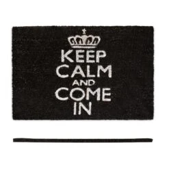 Fußmatte Keep Calm In Schwarz - (B)60 X (T)40 Cm
