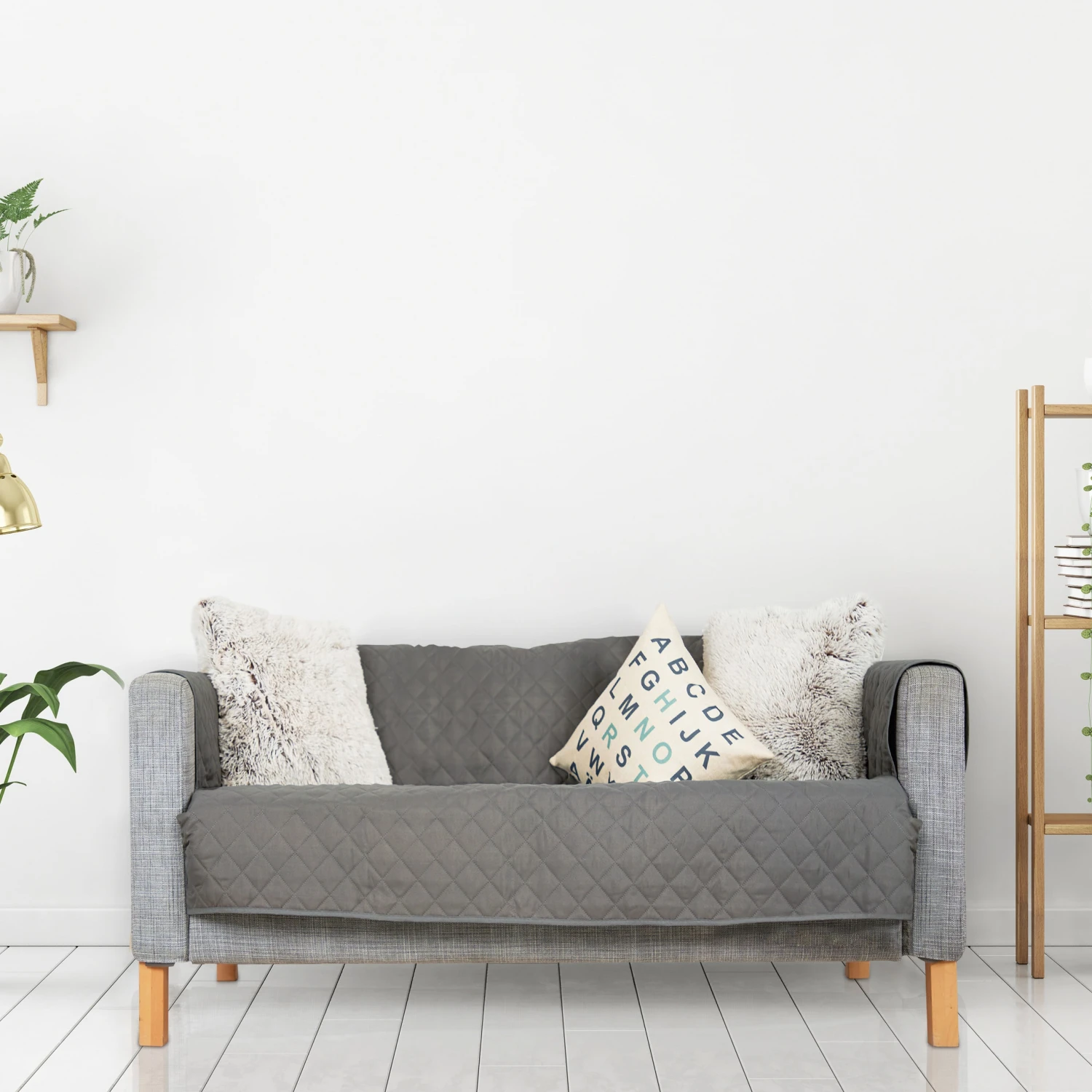 Sofaschoner 2 Sitzer In Grau 4 Sofaschoner 2 Sitzer In Grau – Bild 2