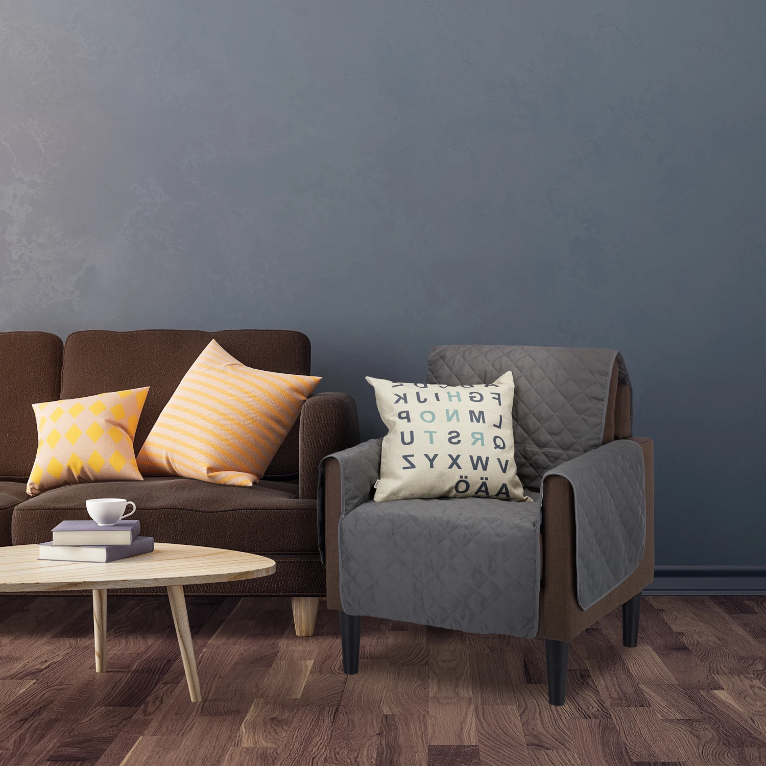 Sofaschoner 2 Sitzer In Grau 7 Sofaschoner 2 Sitzer In Grau – Bild 5