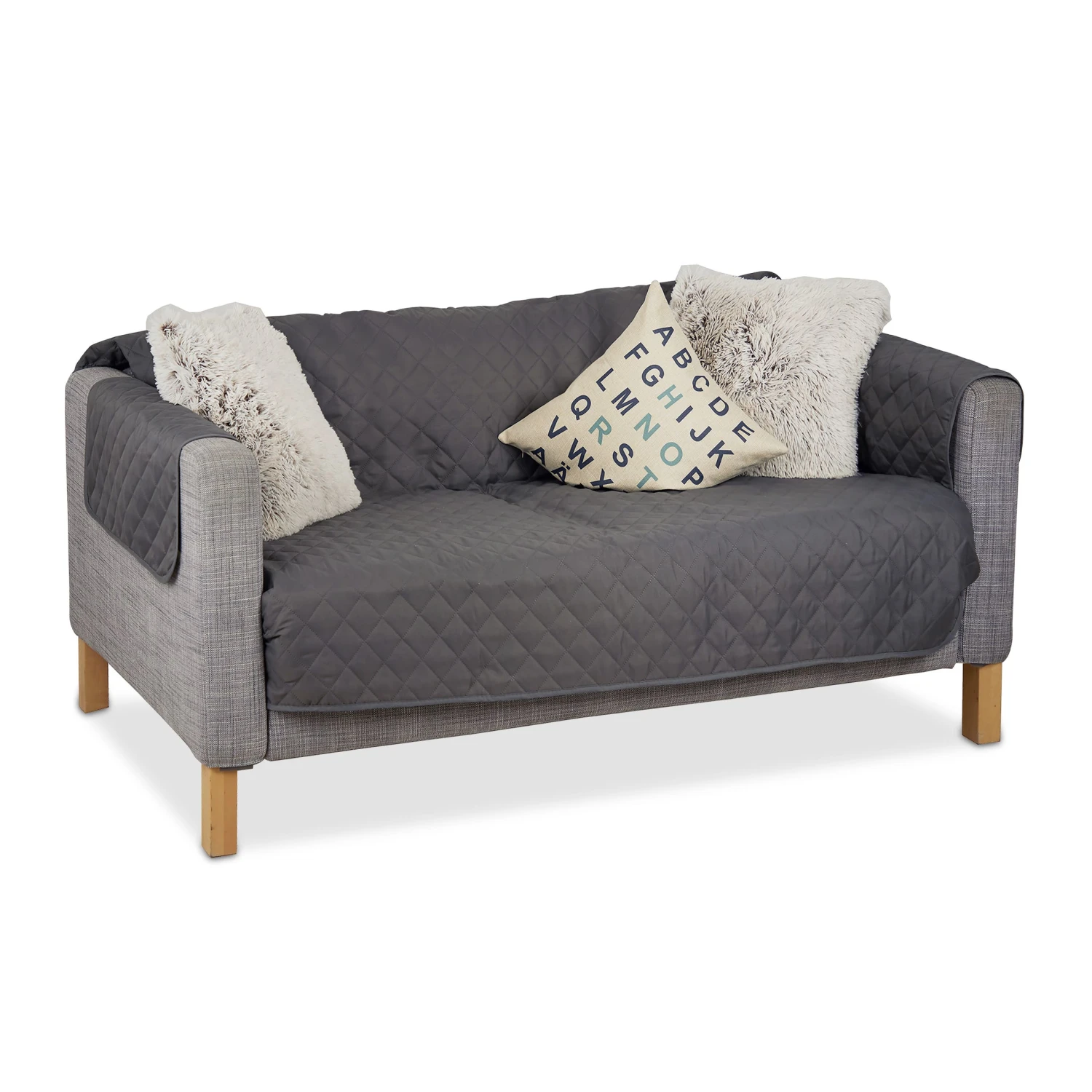 Sofaschoner 2 Sitzer In Grau