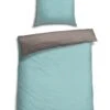 Schiesser Renforcé-Bettwäsche-Set "Double Face" In Mint/ Silber -Heimtextilien Verkauf schiesser renforce bettwasche set double face in mint silber