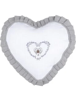 Kissen "Pauline" In Weiß/ Grau