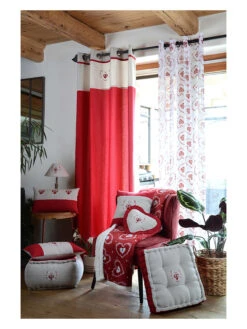 Kissen "Pauline" In Weiß/ Rot - (L)50 X (B)30 Cm -Heimtextilien Verkauf stof france kissen pauline in weiss rot l 50 x b 30 cm 3