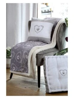 Plaid "Pauline" In Grau - (L)160 X (B)130 Cm -Heimtextilien Verkauf stof france plaid pauline in grau l 160 x b 130 cm 2