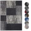 Kurzflor Teppich Block Grau/hellgrau/creme -Heimtextilien Verkauf teppich boss kurzflor teppich block grau hellgrau creme