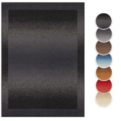 Kurzflor Teppich Gradient Schwarz