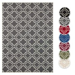 Kurzflor Teppich Luxor Grau/creme